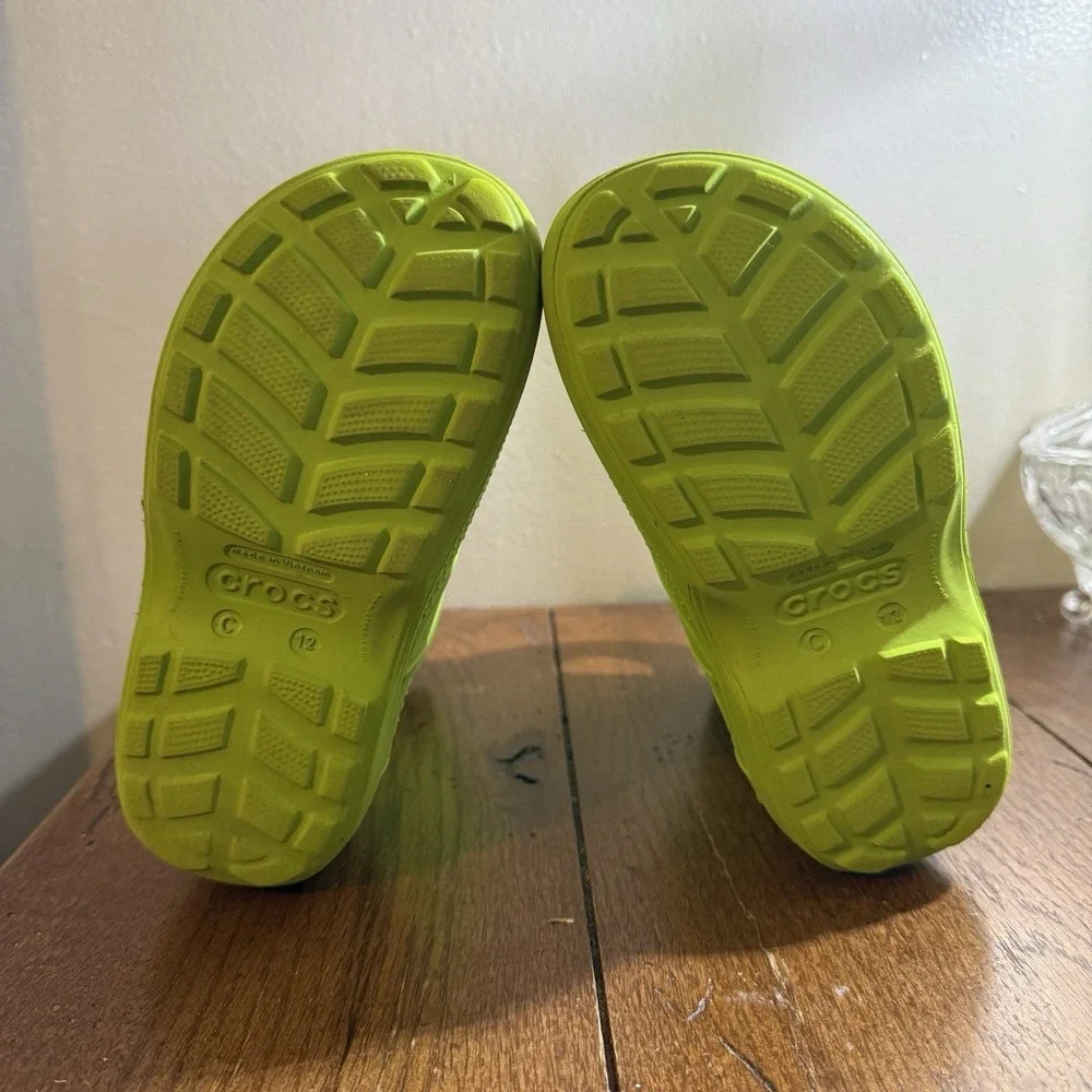 Crocs Kids Green Handle It Rain Boots US Toddler's Size C12 Slip On